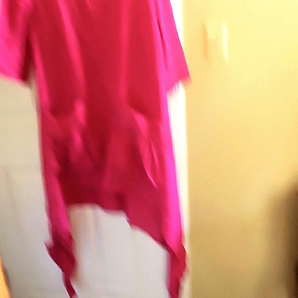 Hot Pink Gaby Ga Designer Tunic/dress, 100% Linen L/XL